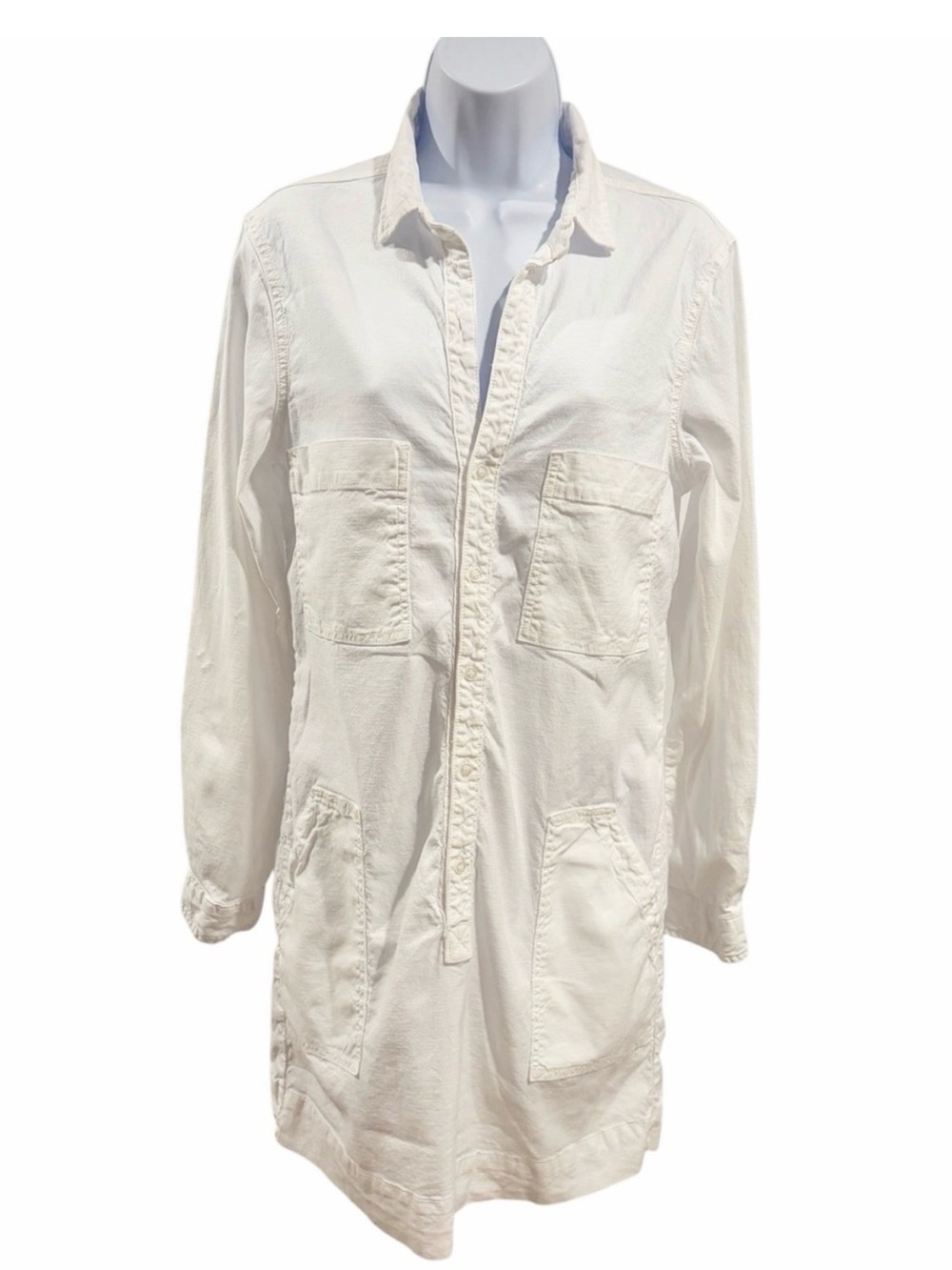 Frank & Eileen Ireland Linen Cotton Utility Dress size Small - Picture 9 of 9
